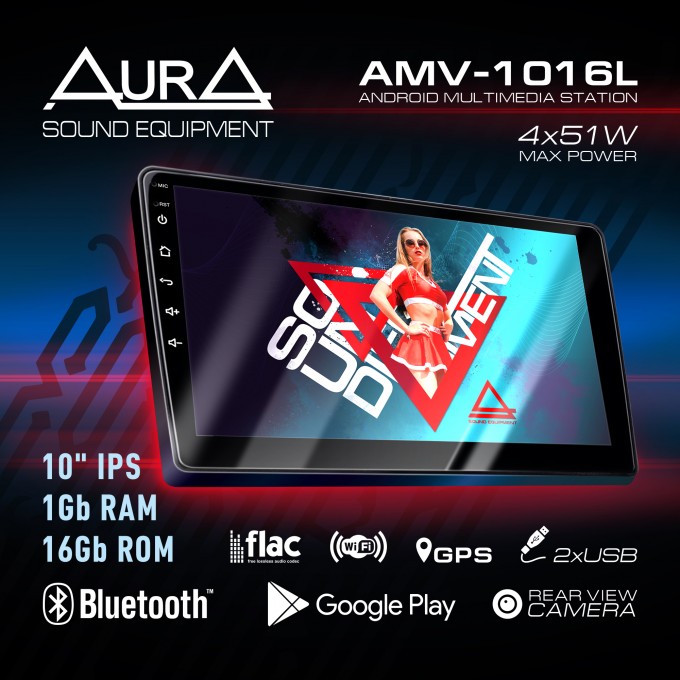 Мультимедиа планшет для автомобиля 10" AURA AMV-1016L 00000038084