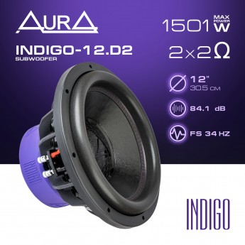 Сабвуфер автомобильный AURA INDIGO-12.D2