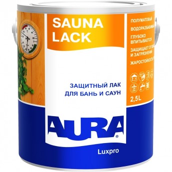 Лак для отделки саун AURA Sauna Lack 2,5 л полуматовый