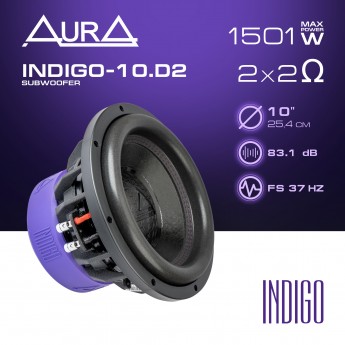 Сабвуфер автомобильный AURA INDIGO-10.D2