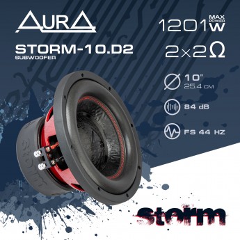 Сабвуфер автомобильный AURA STORM-10.D2