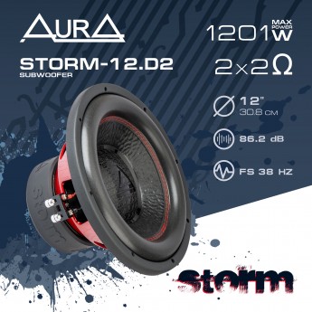 Сабвуфер автомобильный AURA STORM-12.D2