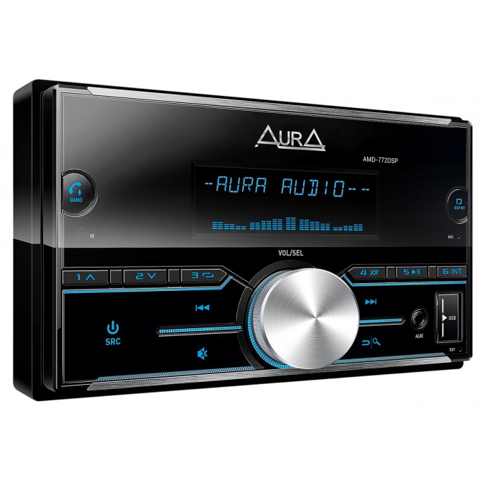 Автомагнитола MP3/USB/SD AURA AMD-772DSP AURA AMD-772DSP USB-ресивер, 2DIN AMD772DSP