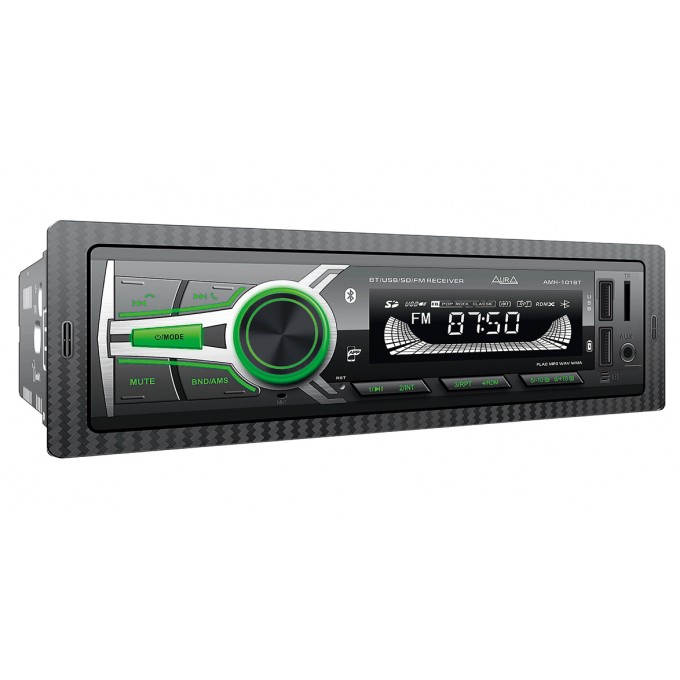 Автомагнитола MP3/USB/SD <<AURA AMH-101BT>> AURA AMH-101BT USB-ресивер, зелёная подсветка AMH101BT