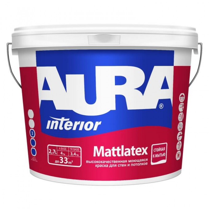 Краска AURA Interior Mattlatex TR 2.7 л ASP024