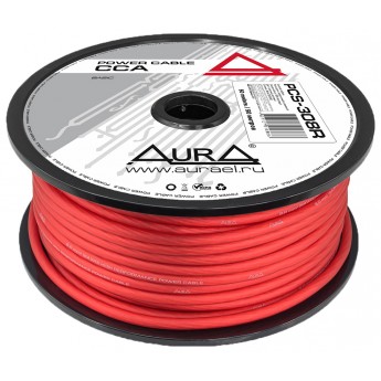 Кабель силовой автомобильный AURA PCS-308R AURA PCS-308R Кабель силовой 8AWG/8мм2, красный