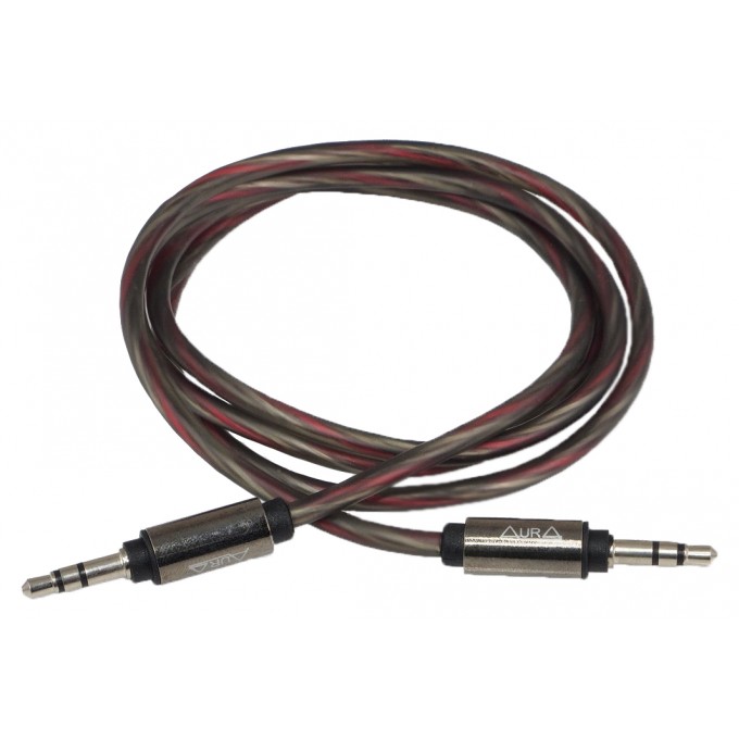 Кабель межкомпонентный AURA RCA-J136 миниджек 3,5mm>3,5mm, 1 метр RCAJ136