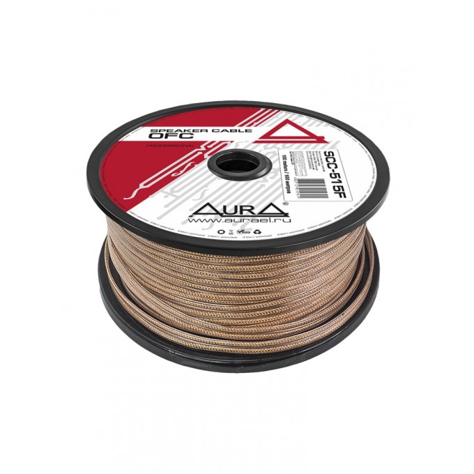 Кабель автомобильный AURA акустический 2*1.5mm (16AWG) 1м SCC-515F