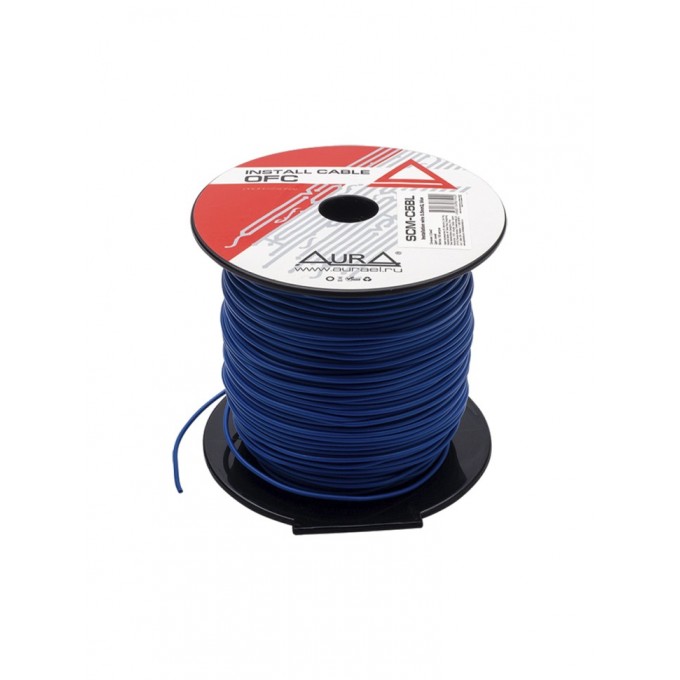 Кабель автомобильный AURA монтажный SCM-C5BL 1*0,5 мм2 (20AWG) 1м синий SCM-C5BL/