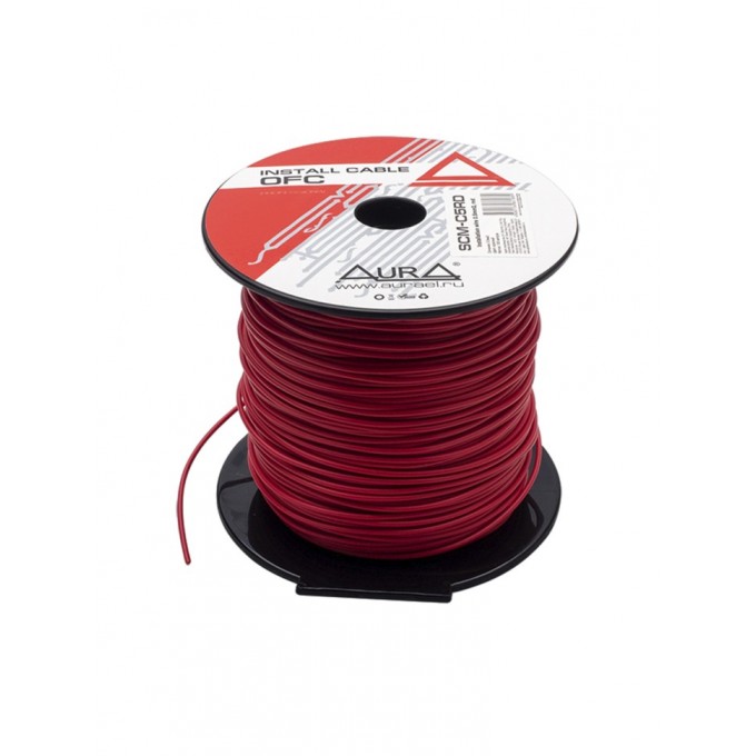 Кабель автомобильный AURA монтажный SCM-C5RD 1*0,5 мм2 (20AWG) 1м красный SCM-C5RD/